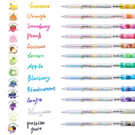 EpenGo Scented Glitter Gel Pens for Adults, 12 Colors Fruity Scented