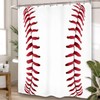 Yookeb Baseball Sports Bathroom Shower Curtain 60W by 71H Inch