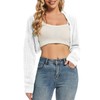 Women's Cardigan Shrugs Long Sleeve Knit Cropped Bolero Shrug Open
