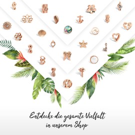 THIORA Charm Bracelet Charms | 'Anchor' Pendant | Anchor Charm | Mesh Bracelet Charm (Rose Gold)