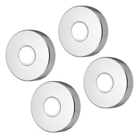 sourcing map 4pcs Shower Arm Flange 80mm/3.1" OD Escutcheon Plate Stainless Steel Round Plumbing Cover Plates for 25mm/1" Dia Water Pipe Faucet Decoration Accessories, Silver Tone