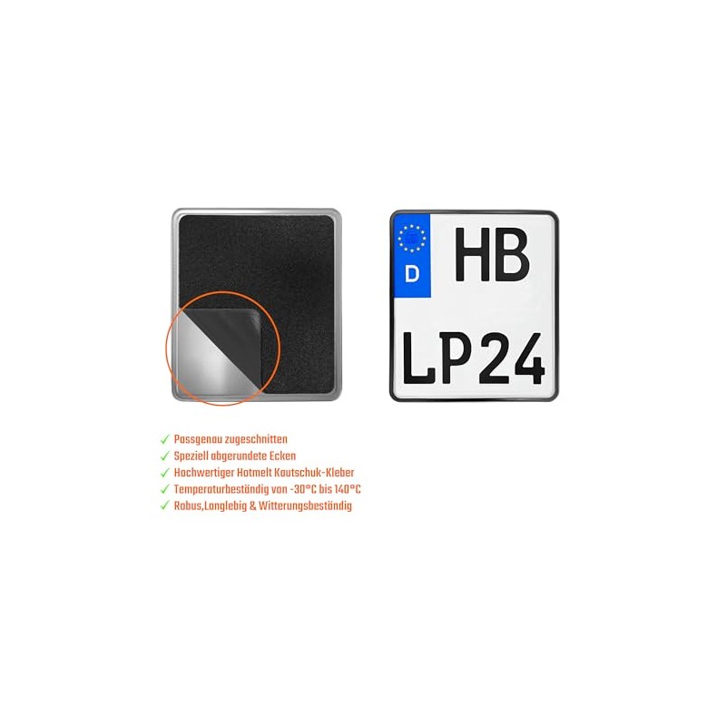 Motorcycle License Plate Holder 180 x 200 Number Plate Holder