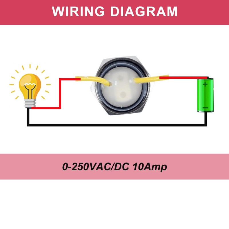 DMWD 19mm Waterproof IP67 Metal Latching Push Button Switch Heavy