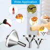 MXTIMWAN 3 Piece Stainless Steel Funnel Set, Stainless Steel Stackable