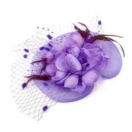 Women's Fascinator Feather Tea Party Hat Hair Clip Pin Brooch Corsage Bridal Hairband Derby Hat Cocktail Wedding