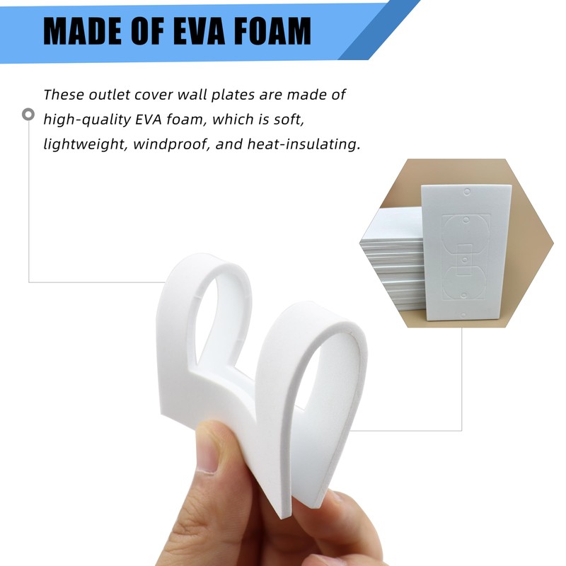 QINEHONS 30 PCS Electrical Outlet Insulation Pads, Wall Plate Outlet