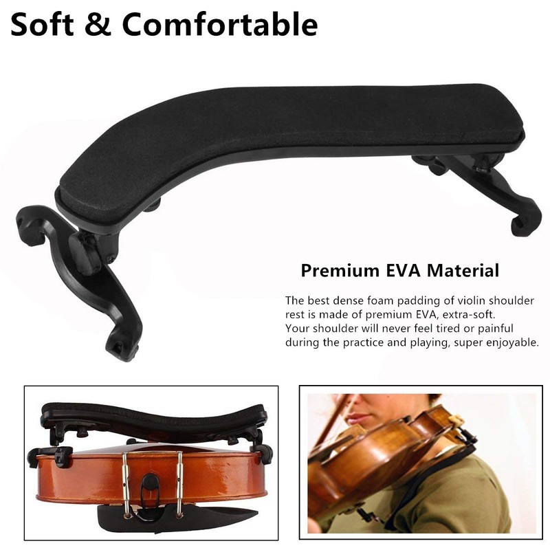 SUEWIO Violin Shoulder Rest for 4/4-3/4 Size, with Collapsible and