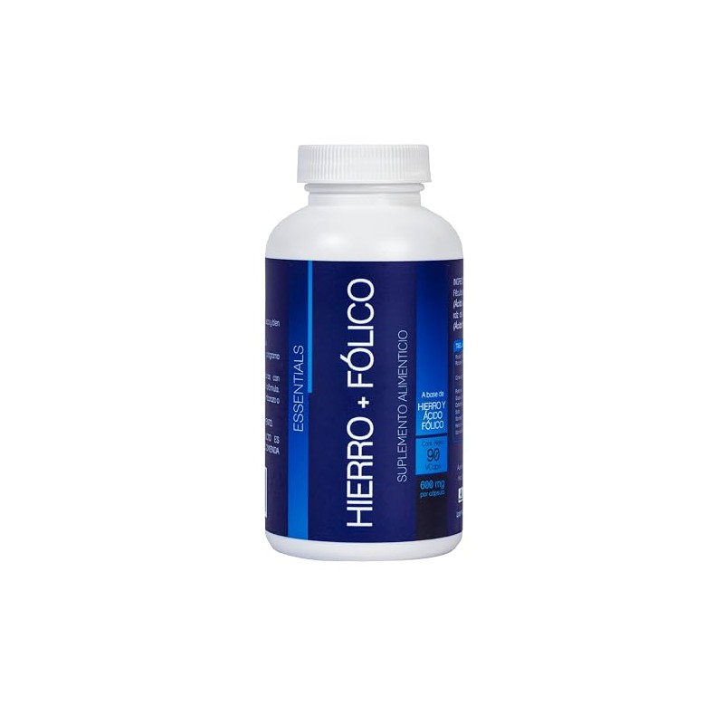 Nls Essentials Hierro Vitamina Acido Folico Cápsulas Vegetales Suplemento Alimenticio