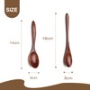 XPEX Pack of 4 Wooden Spoons, Natural Wooden Spoons, Small