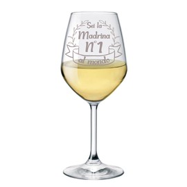 Colorfamily Chalice with Engraved Mommy - Gift Idea - You are the Best in the World, Godmother, L