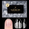 TOMICCA Extra Short Almond Nail Tips 504PCS, 12 Sizes Short