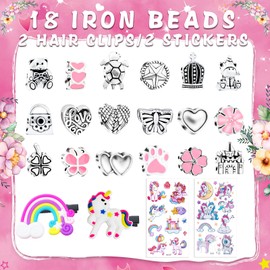 Girls Gifts for 5 6 7 8 9 10 Year Old Girls, Girls Charm Bracelet Making Kit for 4 5 6 7 8 9 Year 0ld Girls Toys for Girls Ages 8 9 10 11 12 DIY Jewellery Making Kit for Kids Gifts for Teenage Girls