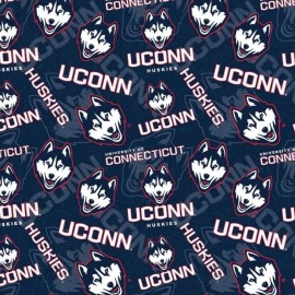 Field's Fabrics Cotton University of Connecticut UConn Huskies Fabric Print by the Yard D663.71