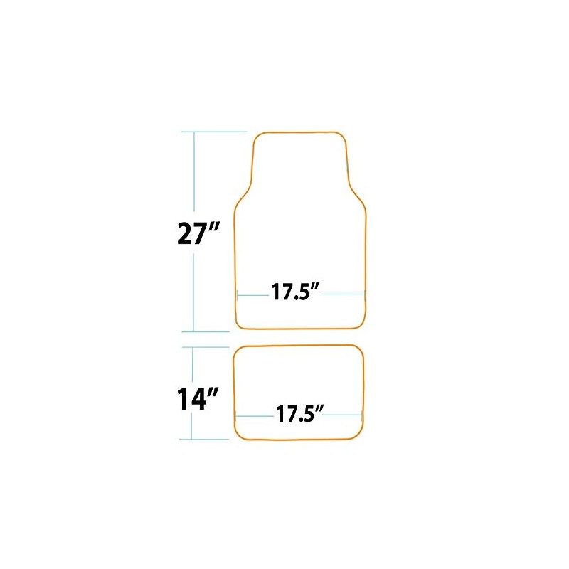 New 4 Pc Heavy Duty Black Butterfly Carpet Floor Universal