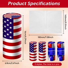 EJJUOO Round Tissue Box, Cup Holder Tissues, Car Tissues Cylinder with Facial Tissue for Car Bathroom Home Office School(Stylish)