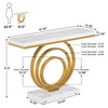 LITTLE TREE 41 inches Gold Console Entryway Talbe