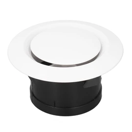 QANYEGN Soffit Vent, Adjustable Air Vent, ABS Wall Round Soffit Air Vent for Bathroom Library (4 Inch)
