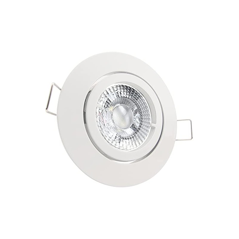 trendlights24 Premio LED Einbaustrahler 230V Weiß rund 3-Stufen dimmbar extra