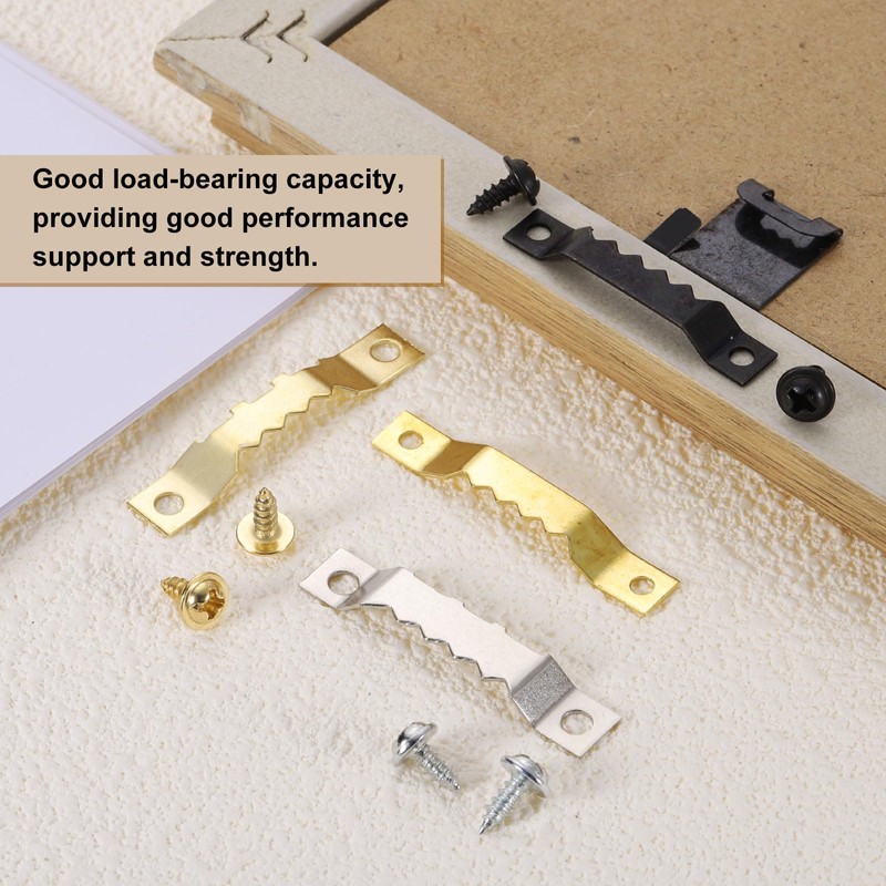 sourcing map 16Pcs Picture Hangers, Single-Eerration Frame Back Hanging Fasteners