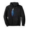 Schönes blaues Blumen-Design – blaue Motorhaube Pullover Hoodie