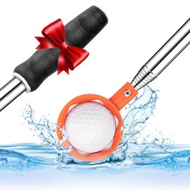 montela golf Ball Retriever Telescopic 9/12FT Golf Ball Water Retrievers Aluminum Alloy Golf Ball Grabber Golf Ball Retriever for Water Golf Accessories Golf Gift for Men (9Ft)