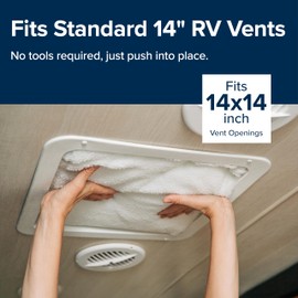 Camco Camper / RV Vent Insulator and Skylight Cover - Features 3 Layers to Reduce Heat Transfer & Increase A/C Efficiency - Fits Standard 14” Travel Trailer / RV Roof Vents (45192)