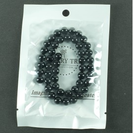 Cherry Tree Collection | 8mm Black Agate Gemstone Round Beads for Jewelry Making | 1 Strand - 45 PCS