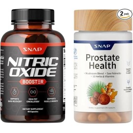 Snap Supplements Nitric Oxide Booster Pre Workout, Muscle Builder 60 Capsules