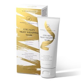 Sophia L Beauty Co. Collagen Night Wrapping Mask – Moisturizing and Brightening Night Face Mask, 200g
