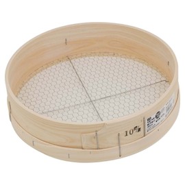 Senkichi Wooden Sand Sieve (Round), 13.8 inches (35 cm), 0.4 inch (10.0 mm) Hexagonal Holes