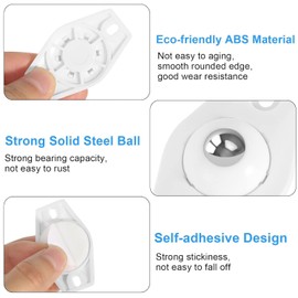 22 Piezas Mini Ruedas Autoadhesivas De 360 Grados Para Electrodomésticos, Ruedas Pequeñas De Bolas Autoadhesivas, Mini Ruedas Giratorias Pequeñas Para Muebles, Mini Rueda Universal Autoadhesiva