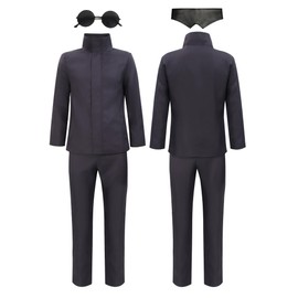 DAZCOS Men's Cosplay Costume US Size Outfit with Glasses Blindfold Jacket Pants for Adult (X-Large)