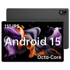 ApoloMedia 11" Tablet, 2025 Android 15 with Octa-core Processor, 8GB+128GB, 1TB Expandtion, 7000mAh Battery, HD IPS Large tableta,WiFi 6&BT5.0, Support GMS (Case not Included)