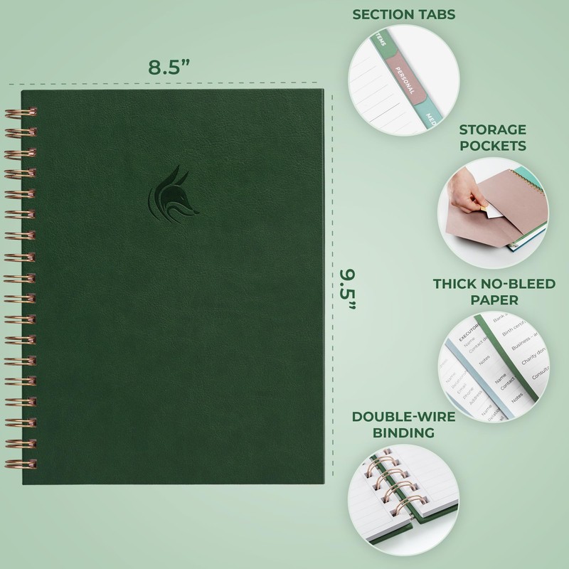 Clever Fox When I Die Planner With Pockets for Documents