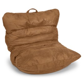 Big Joe Roma Gaming Bean Bag Chair for Kids, Teens, Adults, Rustic Tan Vintage Suede, 3 Foot Lightweight Refillable