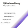 AEVORA 3/4 Inch Nylon Webbing - 20 Yards Gradient Poly