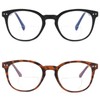 Bifocal Reading Glasses Women Men Round Blue Light Blocking Computer