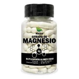 Citrato De Magnesio 100 Cápsulas, Calidad Premium Sabor Sin sabor