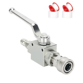 Topfurn Pressure Washer Ball Valve, High Pressure Ball Valve 4500PSI - Stainless Steel Quick Disconnect with 3/8" Commercial Fitting for Pressure Washer Machines & Accessories