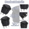 Rocker Switch, Rocker Switch, Round Black Rocker Switch, 3 Positions,