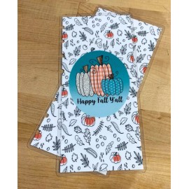 Handmade Happy Fall Y'all Pumpkins Autumn Cover Set 4 use w Half Sheet NB Happy Planner-