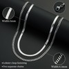Lydow Layered Silver Chain Necklaces for Men, 2PC Double Stainless