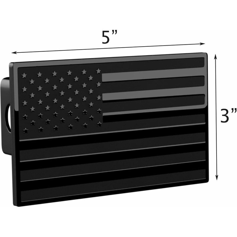 eVerHITCH US American Flag Emblem Metal Trailer Hitch Cover Plug