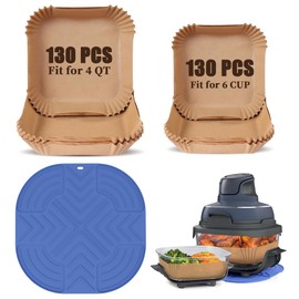 260pcs Air Fryer Liners and Silcone Liner for Ninja Crispi Air Fryer