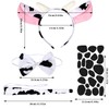 Yi'antai 4-Piece Dairy Cattle Costume Set, Dairy Cattle Ears Headband,
