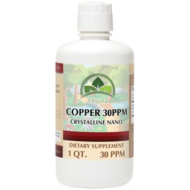 Organa Pure Crystalline Liquid Copper Supplement - 30 PPM - Colloidal Minerals