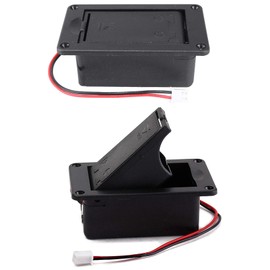 2PCS Guitar Pickup Battery Box 9V Battery Box Case Cover Holders for Guitar Bass Pickup Black