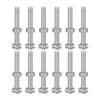 sourcing map M6x50mm Square Neck Carriage Bolts with Nuts &