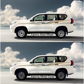 Hubcap Wheel Cover Replacement R16 Hub Caps Universal Wheel Rim Cover ABS Material Exterior Accessories for Car Truck SUV -Set of 4（16-inch，Black）