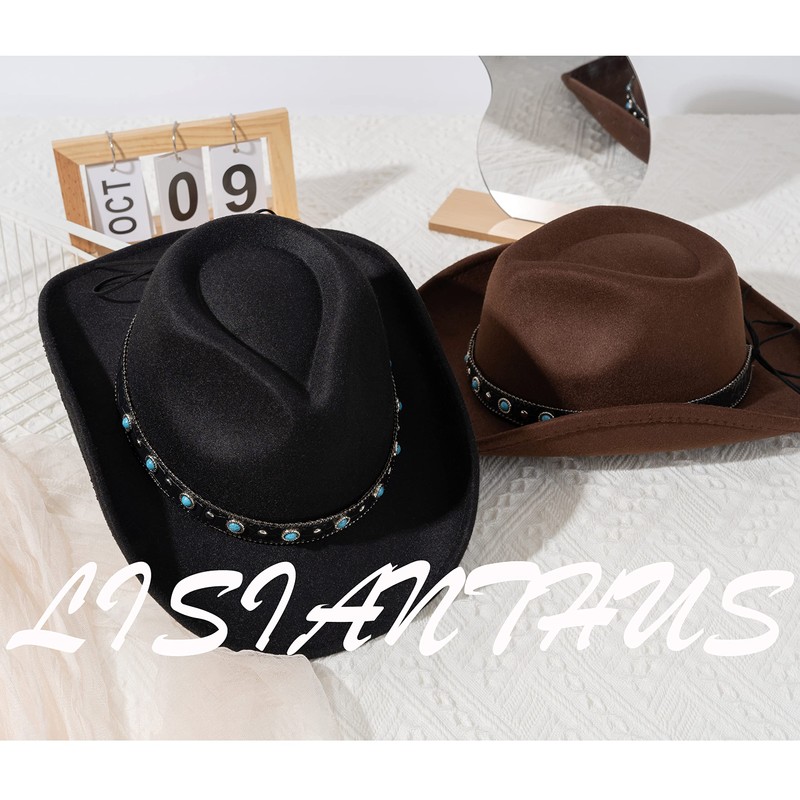 Lisianthus Cowboy Cowgirl Hat for Men & Women Western Style